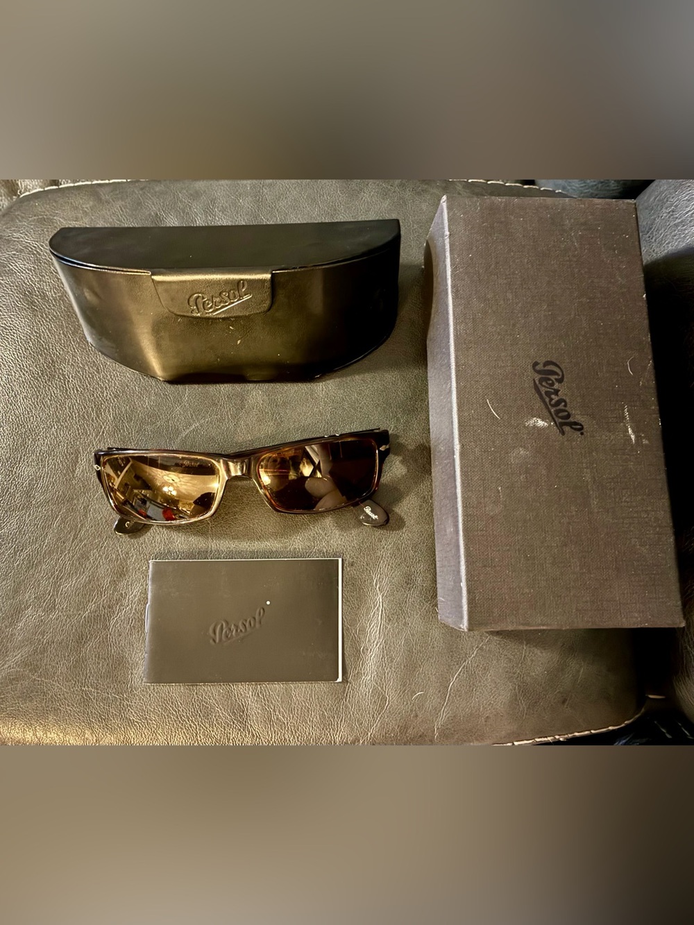 Persol Brown Tortoise Sunglasses with Brown Lenses